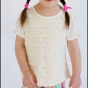 Matilda Jane  Whipped Cream eyelet top Size 6